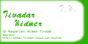 tivadar widmer business card